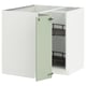METOD kitchen unit: white with green door, square shape, modern design, sturdy frame, adjustable shelves.