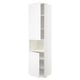 White METOD kitchen cabinet with adjustable shelves and reversible door.
