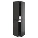 Modern black METOD kitchen cabinet with two doors & adjustable shelves.