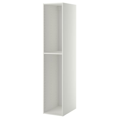 White METOD kitchen cabinet, tall, one shelf, adjustable shelving.