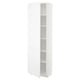 White METOD kitchen cabinet with adjustable shelves.