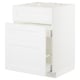 White METOD kitchen cabinet, rectangular, with panels and smooth-running drawer.