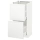 White METOD kitchen cabinet with smooth, modern design and integrated handles.