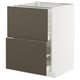METOD kitchen unit, white & brown, 2 drawers.