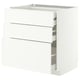 METOD / MAXIMERA Base cb 3 frnts/2 low/1 md/1 hi drw, white/Aspudden matt white, 80x60 cm