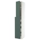 METOD / MAXIMERA Hc w p-o func 1dr/4drw, white/Aspudden dark grey-green, 40x60x240 cm