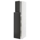 METOD kitchen cabinet in white and black matte with integrated handles.