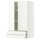 METOD / MAXIMERA Wall cabinet w 2 doors/2 drawers, white/Aspudden matt white, 60x100 cm