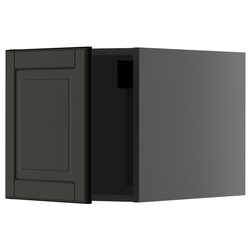 Dark grey METOD kitchen cabinet, rectangular with flat panel design.