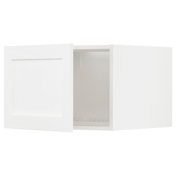 White METOD kitchen cabinet with enköping fronts, rectangular, sleek design.