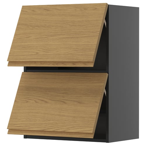 The METOD kitchen cabinet with voxtorp oak fronts and minimalist design.