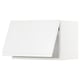 White high gloss kitchen cabinet from METOD, sleek modern design, angled shape, 18mm thick, seamless handle-less front.