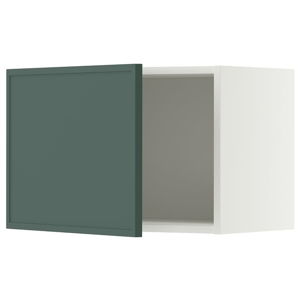 METOD Wall cabinet, white/Aspudden dark grey-green, 60x40 cm