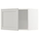 White METOD kitchen cabinet; rectangular, light grey, classic design.