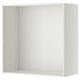 METOD white kitchen wall cabinet, rectangular with perforated side.