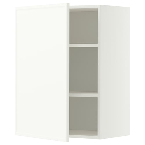 METOD Wall cabinet with shelves, white/Aspudden matt white, 60x80 cm