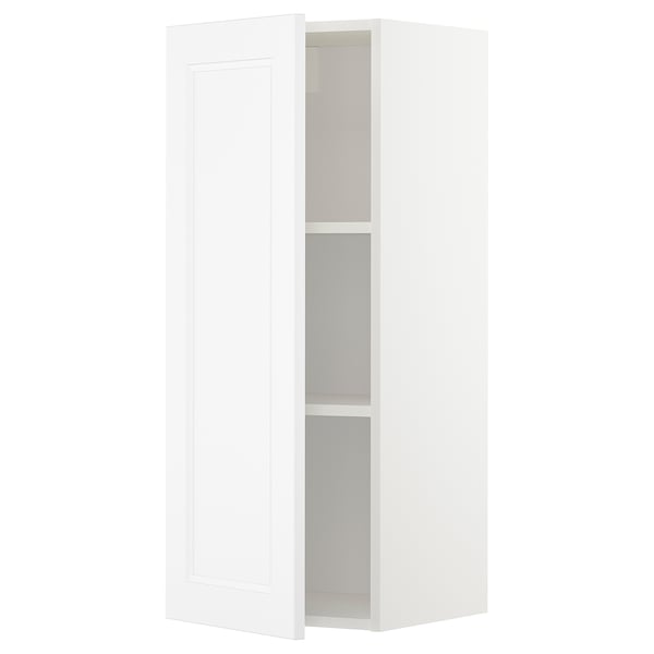 White METOD kitchen cabinet with one adjustable shelf, modern design.