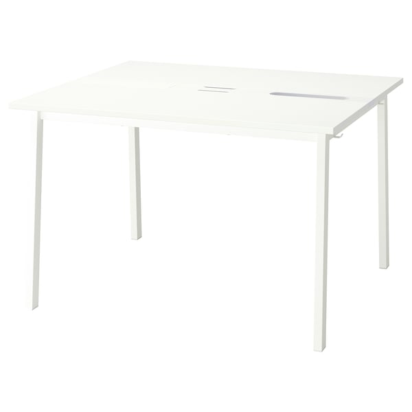 MITTZON table. Square, white, four legs. Simple, light design.
