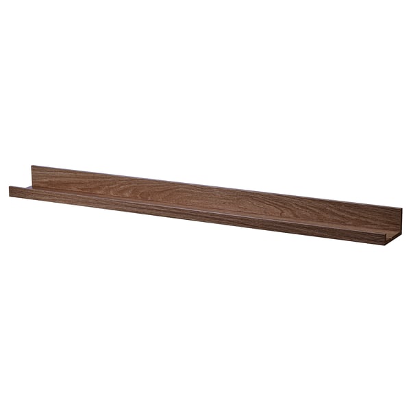 MOSSLANDA Picture ledge, walnut effect, 115 cm
