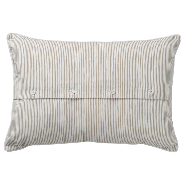 MURSENAP Cushion, beige white/embroidery, 40x58 cm