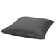 Dark grey, square, smooth pillowcase with zip, made of lyocell & cotton.