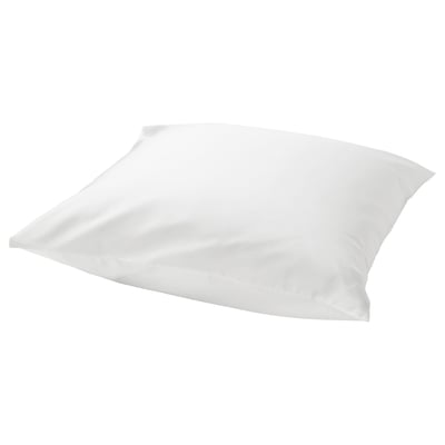 NATTJASMIN pillowcase, white, silk-like, square shape, smooth design.