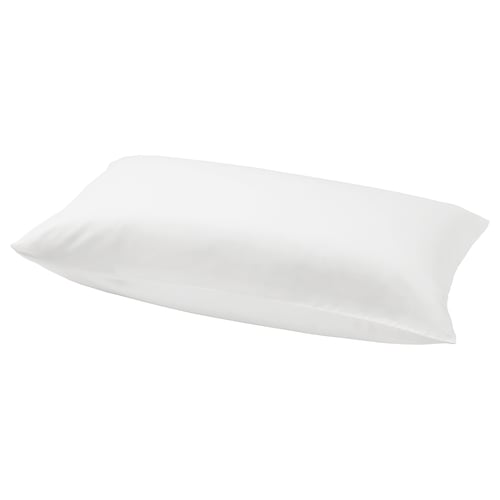 NATTJASMIN, white, silky pillow, smooth, rectangular shape, elegant design.