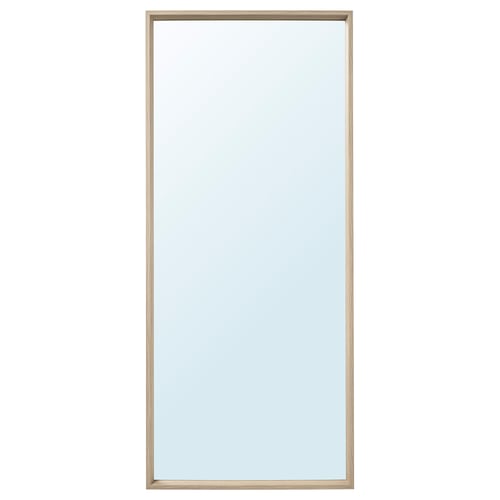 NISSEDAL mirror, light brown frame, rectangular shape, simple design.