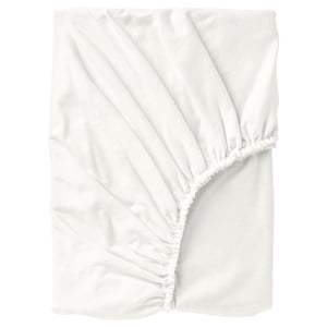 White NORDRUTA flannel sheets. Soft, warm, 100% cotton flannel. Rectangular, elastic fit.
