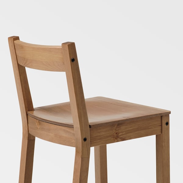High-quality light wooden chair, solid pine construction, curved backrest & seat for comfort