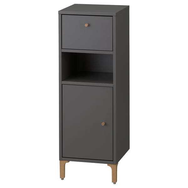 A grey NORSÄLVEN bathroom cabinet with a modern design.