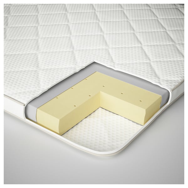 NYLÄGET Mattress pad, white, 90x200 cm
