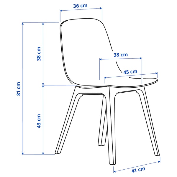 Illustration with measurements for the product: ODGER.