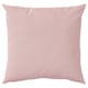 A square cushion, PARADISBUSKE, soft blush colour, textured wavy design, made from recycled materials.