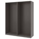 PAX wardrobe frame, dark grey, rectangular, sturdy design.