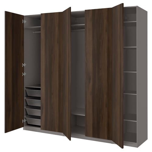 PAX wardrobe with 3 doors open