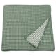 PELARTUJA reversible green cotton bedspread, waffle texture, double bed size.