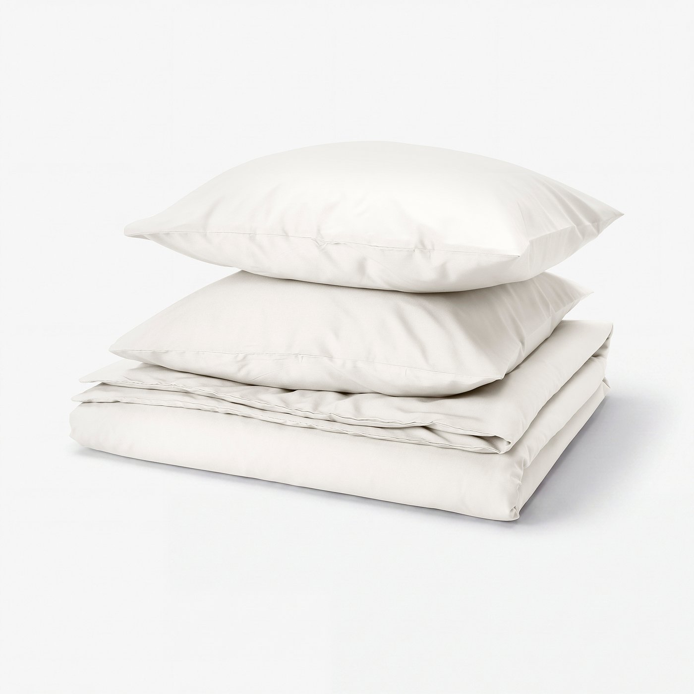PILTANDVINGE white bedding set, rectangular, smooth fabric, visible closure.
