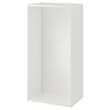 White ikea PLATSA storage unit, rectangular, minimalist design for space-saving.