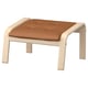 POÄNG Footstool, birch veneer/Grann golden-brown