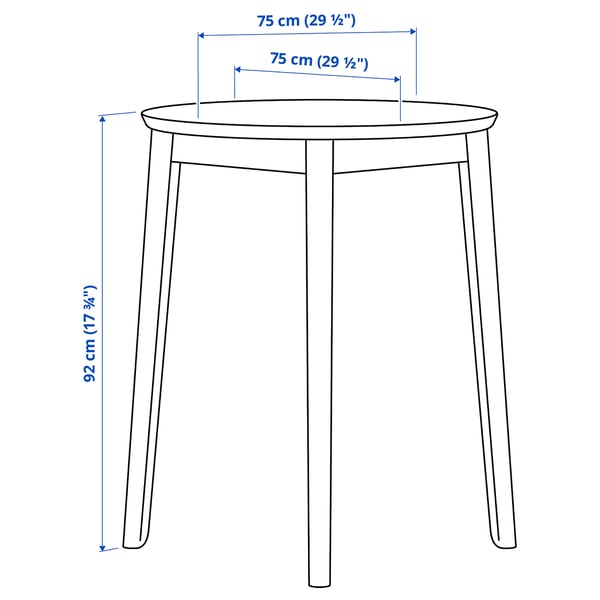 Illustration with measurements for the product: RÄVSTEN.