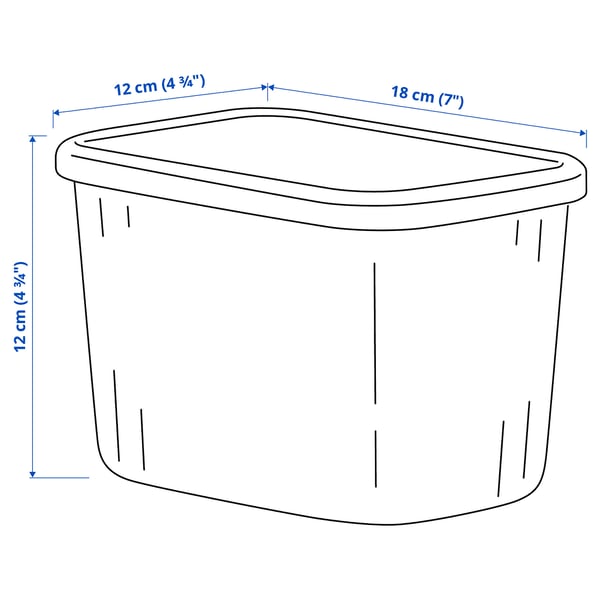 Illustration with measurements for the product: RYKTA.