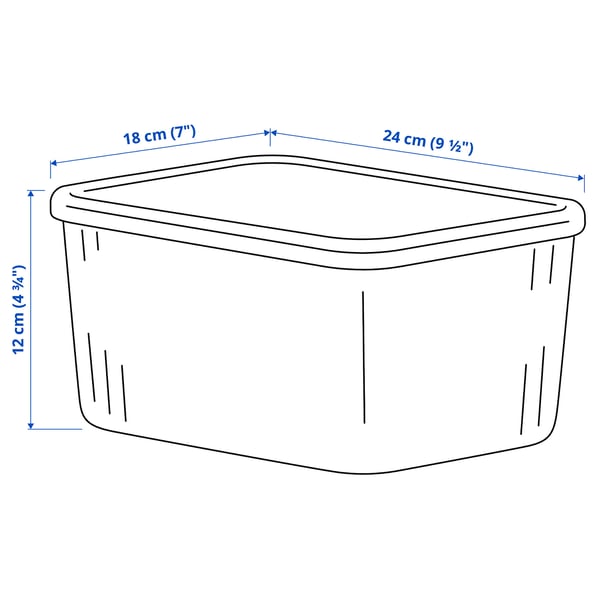 Illustration with measurements for the product: RYKTA.