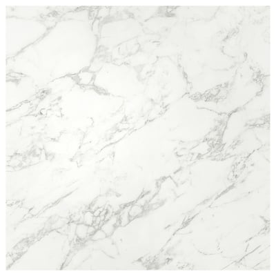 SIBBARP wall panel. White, marble effect. High-pressure melamine laminate. Rectangle. Clean, sleek design. Easy to clean and durable.