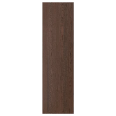 Dark brown wood panel, rectangular, sleek design. Made from oak veneer with modern, minimalist finish.