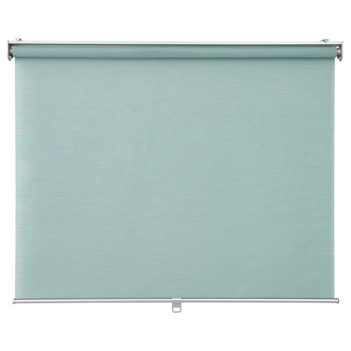 Skogklöver light green roller blind, cordless, safety soft close, recycled material.