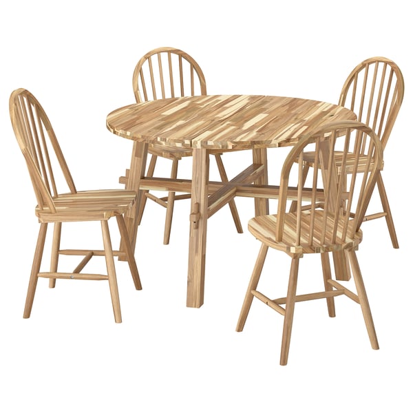 SKOGSTA / SKOGSTA Table and 4 chairs, acacia/acacia, 120 cm