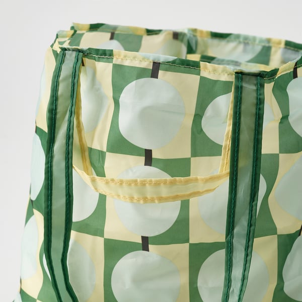 SKYNKE Carrier bag, pale yellow/multicolour, 45x36 cm