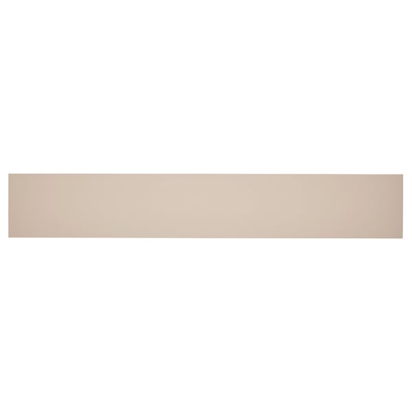 SKYTTA beige panel, rectangular, paper foil-covered, used as ceiling height reducer cover.