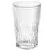 Glass vase SMÄLLSPIREA with vertical flutes and diamond pattern.